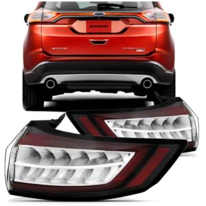 Par Lanterna Traseira Edge Titanium 2016 2017 Canto C/ Led Vermelho