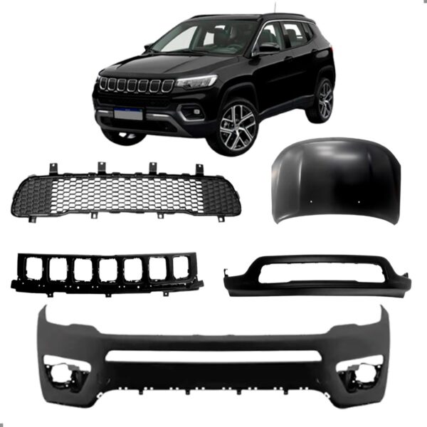 KIT FRENTE PARA JEEP COMPASS 2017 2018 A 2021 FLEX SEM FURO SENSOR