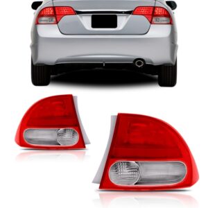Par Sinaleira Traseira Honda Civic 2007 2008 2009 2010 2011 Vermelho