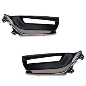 Par Moldura Milha Crv 2018 2019 Com Friso Cromado Preto