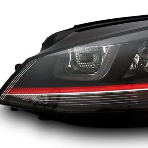 Kit Golf Gti 2014 A 2018 Par Farol Led Friso + Grade Friso.