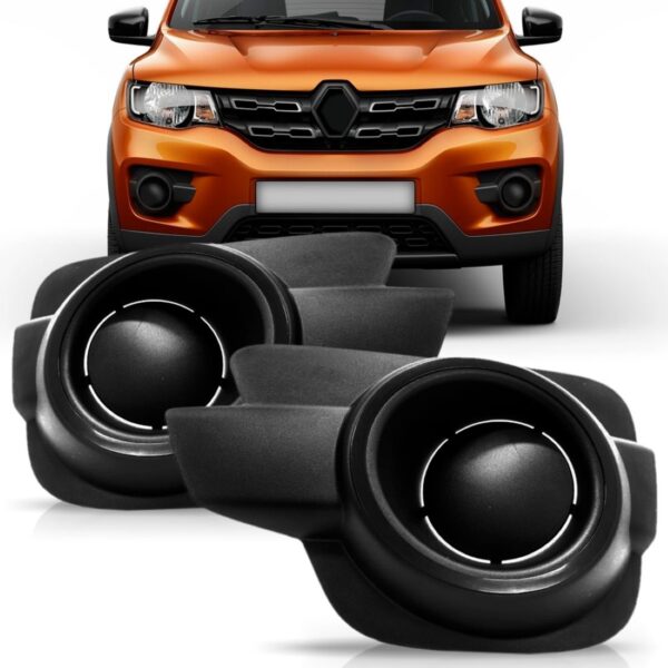 PAR MOLDURA MILHA KWID 2017 A 2019 S/ FURO