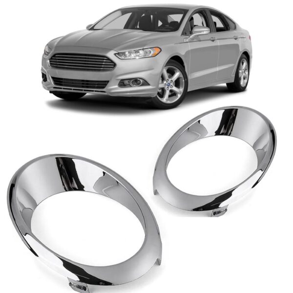 Par Moldura Farol Milha Auxiliar Fusion 13 14 15 16 Cromado Cromado Ambos Os Lados