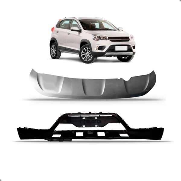 Kit Parachoque Inferior E Spoiler Tiggo 2 2018 19 20 21 2022 Para Pintar