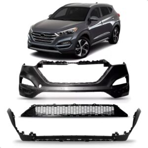 Parachoque Dianteiro Tucson 2017 A 2022 Com Grade Preto