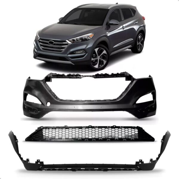 Parachoque Dianteiro Tucson 2017 A 2022 Com Grade Preto