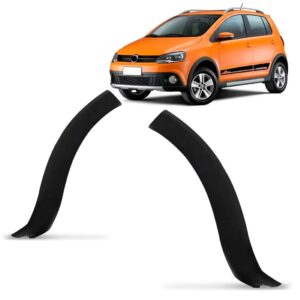 Par Moldura Vão De Roda Dianteiro Crossfox 2011 A 2014 Preto