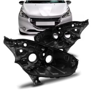 Par Carcaca Farol Para Peugeot 208 2012 2013 2014 2015 2016