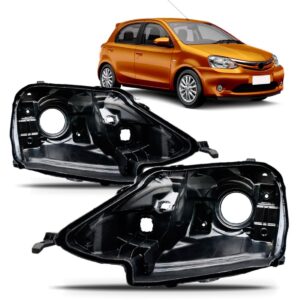 Par Carcaça Farol Preta Etios 12 13 14 15 16 17 18 19 20 21