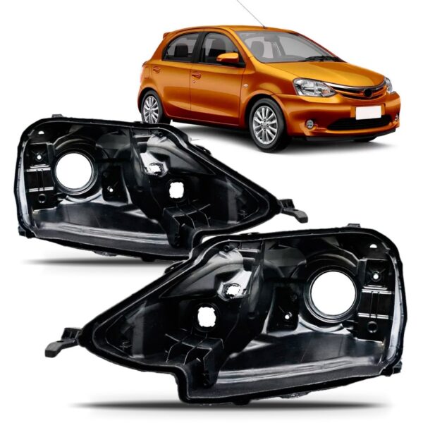 Par Carcaça Farol Preta Etios 12 13 14 15 16 17 18 19 20 21