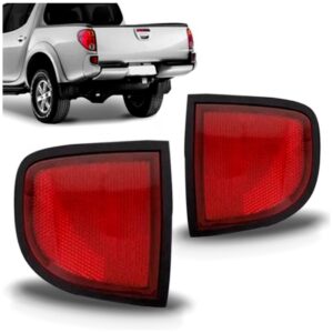 Par Refletor Parachoque Triton 2007 08 09 10 11 12 13 A 2016 Vermelho
