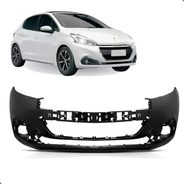 Parachoque Dianteiro Para Peugeot 208 2016 A 2020 1a Linha Preto