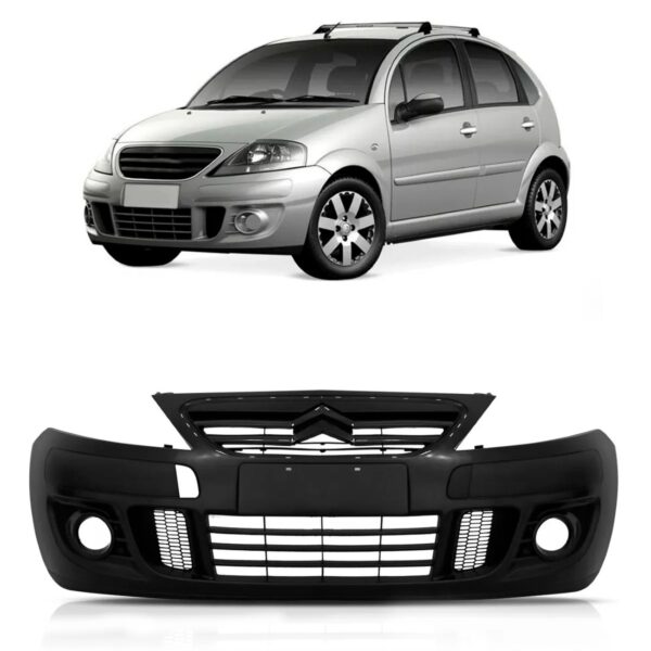 Parachoque Dianteiro C3 2008 A 2013 C/furo 1a Linha Novo Preto