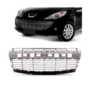 Grade Central Pchoque Para Peugeot 207 2008 A 2011 1a Linha Cinza