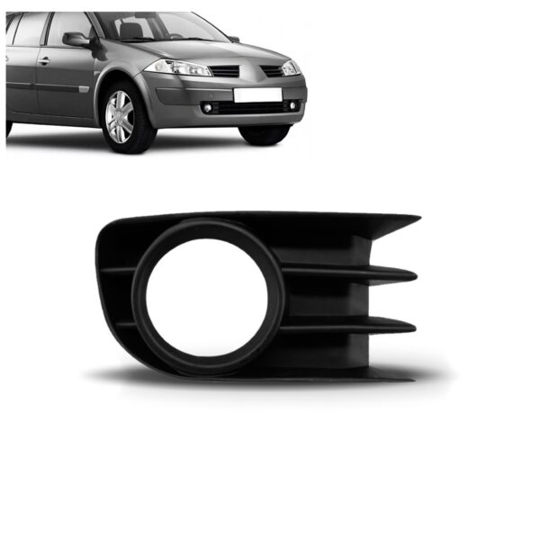 Moldura Farol Milha Megane 2005 06 07 08 2013 Com Furo Lado Direito