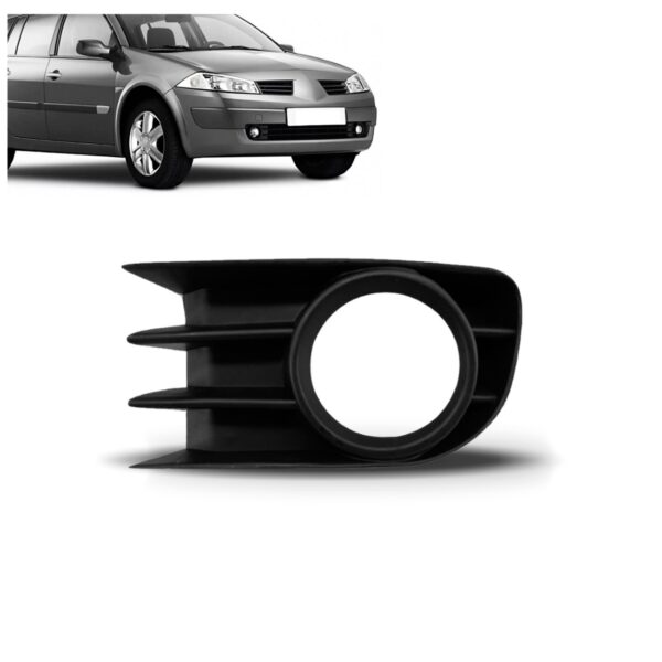 Moldura Farol Milha Megane 2005 06 07 08 2013 Com Furo Lado Esquerdo