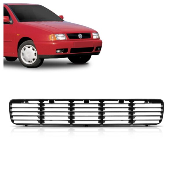 Grade Central Tela Parachoque Polo 1997 1998 A 2004 1a Linha Preto
