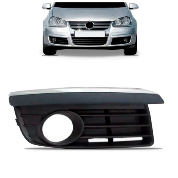Moldura Farol Milha Jetta 2006 07 08 A 2011 Friso Cromado Lado Direito