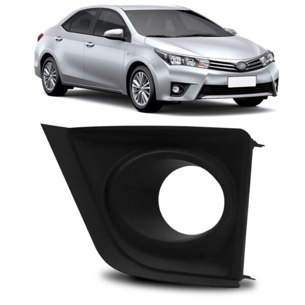 Moldura Farol Milha Corolla 2015 2016 2017 Com Furo Promoção Lado Esquerdo