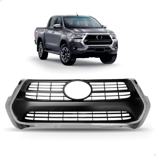 Grade Hilux 2021 A 2022 Com Moldura Cromada