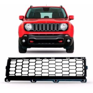 Grade Central Parachoque Jeep Renegade 2016 17 2018 1a Linha Preto