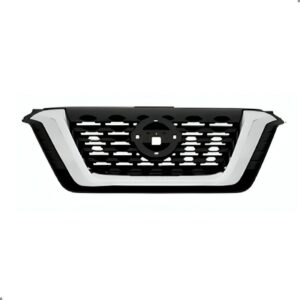 Grade Radiador Kicks 2017 18 19 2020 Preta Com Friso Cromado Preto Fosco