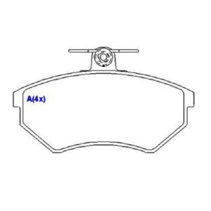 PASTILHA DIANTEIRA SEM MOLA GOLF GL GTI GLM GOLF MODELO NOVO 1.6 4 FUROS
