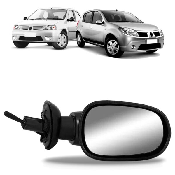 Retrovisor Logan Sandero 2007 2008 2009 2010 Com Controle Lado Direito