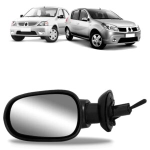 Retrovisor Logan Sandero 2007 2008 2009 2010 Com Controle Lado Esquerdo