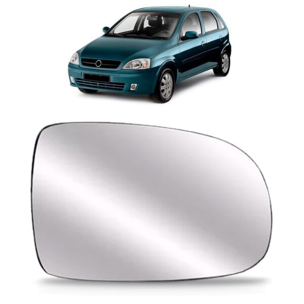 Lente Espelho Retrovisor Corsa 2003 A 2011 Prata Ld 1a Linha Direito