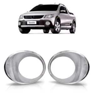Par Aro Farol Milha Auxiliar Saveiro Cross Gv 09 A 12 Cr Cromado Ambos Os Lados