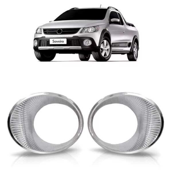 Par Aro Farol Milha Auxiliar Saveiro Cross Gv 09 A 12 Cr Cromado Ambos Os Lados