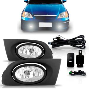 Kit Farol Milha Auxiliar Para Honda Civic 2001 2002 2003