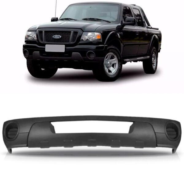 Spoiler Dianteiro Ranger 2005 2006 A 2009 Sem Furo 1a Linha Cinza-escuro