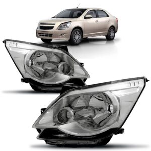 Farol Cobalt 2013 2014 2016 Manual Cromado 1ª Linha - Esquerdo/motorista