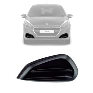 Moldura Aplique Milha Para Peugeot 208 S/ Furo 2017 Até 2020 Lado Esquerdo