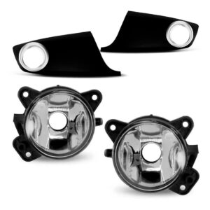 Kit Farol Milha Neblina Fox 2010 À 2013 Grade Aro Cromado Transparente