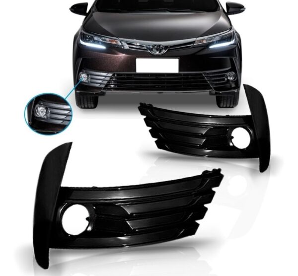 Tela Frontal Parachoque Dianteiro Corolla 2018 2019 Com Furo Lado Esquerdo