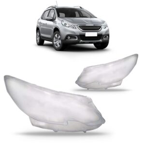 Lente Farol Compatível Com Peugeot 2008 2015 2016 17 A 2018 Lado Esquerdo