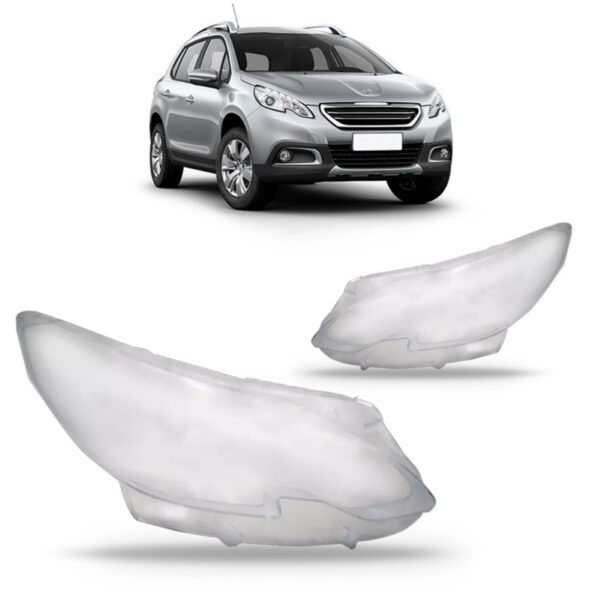 Lente Farol Compatível Com Peugeot 2008 2015 2016 17 A 2018 Lado Esquerdo