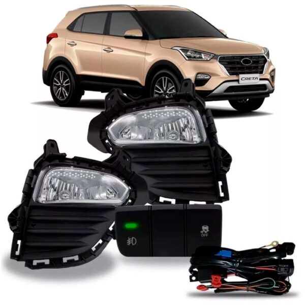 Kit Farolete Milha Auxiliar Creta 2017 2018 2019.