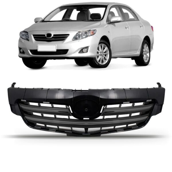 Grade Dianteira Radiador Corolla 09 A 2011 Grafite 1a Linha Cinza