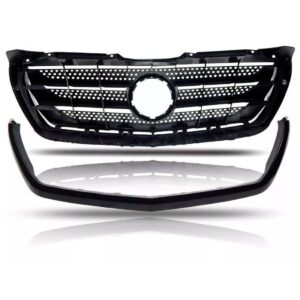 Tela Frontal Radiador Sprinter 2017 A 2018 Com Moldura Preto Preto