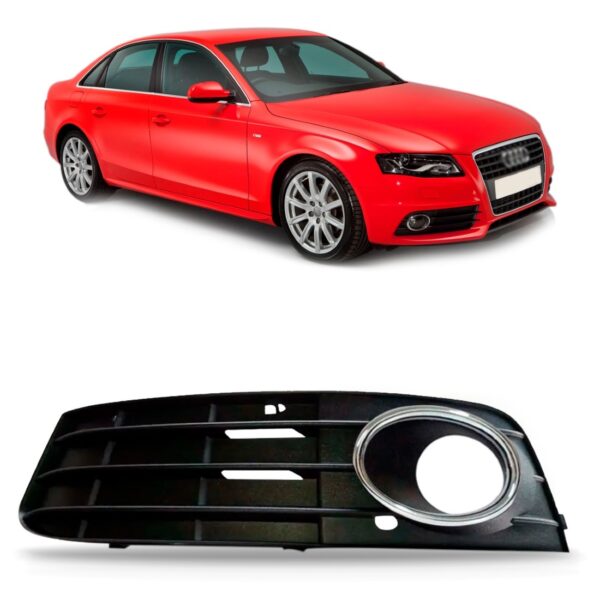 Moldura Milha Auxiliar Audi A4 07 08 09 10 2011 Com Furo Lado Esquerdo