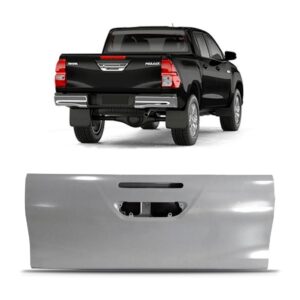 Tampa Cacamba Hilux Srv 2016 A 2019 Com Furo Break Light Cinza-escuro