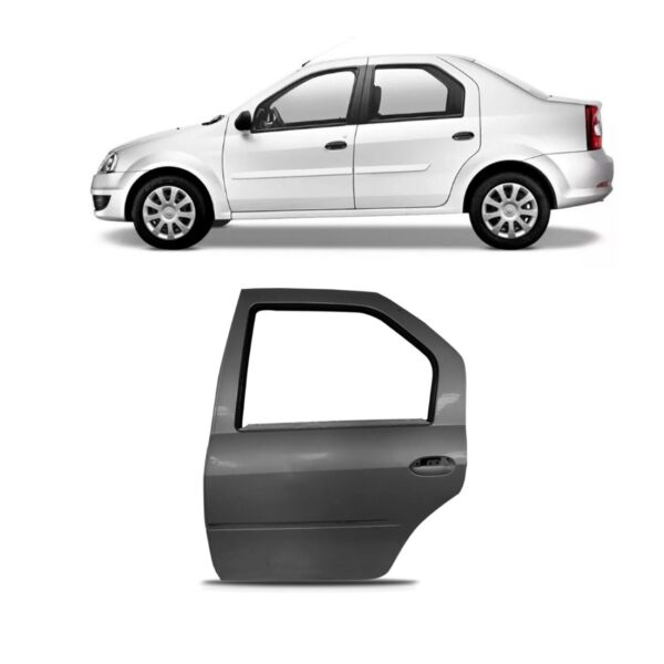 Porta Traseira Logan 2008 2009 2010 2011 2012 2013 Lado Esquerdo