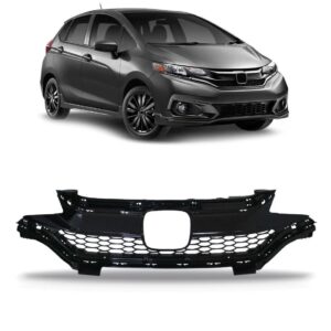 Grade Radiador Honda Fit 2019 A 2020 Cor Preta 1a Linha