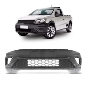 Parachoque Dianteiro Saveiro 2017 A 2020 C/grade C/f Moldura Preto