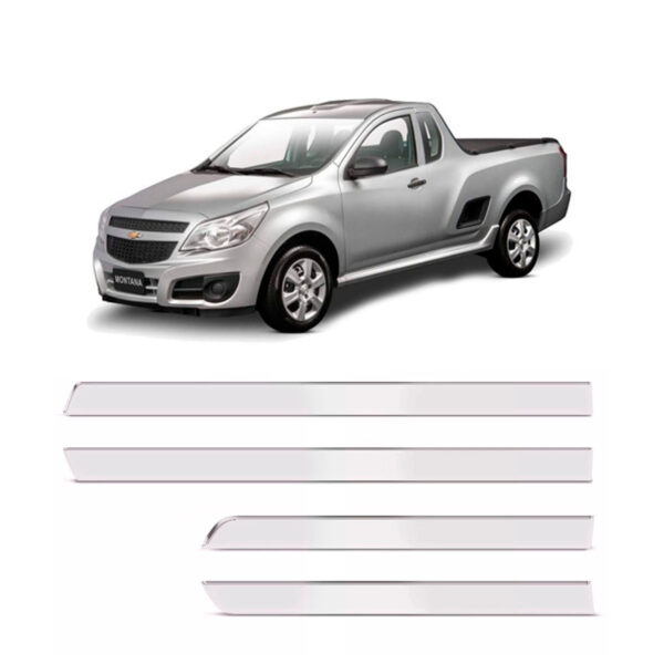 Jogo Friso Lateral Para gm-montana 2p Fino Cromado