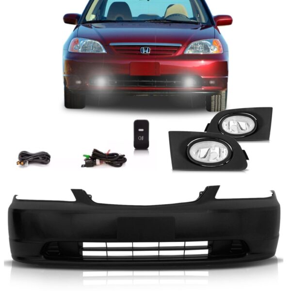 Envolvente Honda Civic 2001 2002 2003 Com Kit Farol Milha.